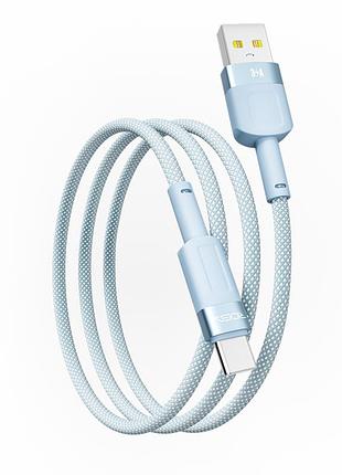 Кабель для заряджання usb ridea rc-cp43 colorpro usb/type c 60w (20v/3a) 1.2m блакитний