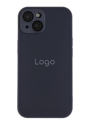 Чехол-накладка стеклянный матовый с защитой камеры matte ag-glass для iphone 15 black