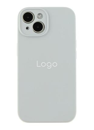 Чохол silicone case full із захистом камери для iphone 15 mist blue
