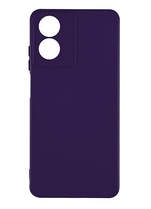 Чехол silicone cover с рамкой камеры (a) для motorola g04 / g04s purple