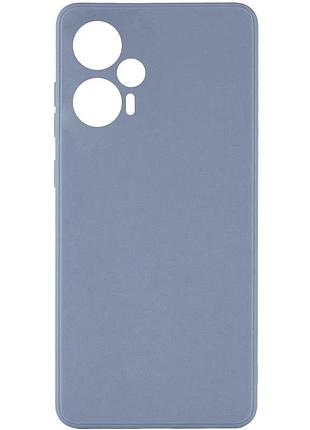 Силиконовый чехол candy full camera для xiaomi poco f5 / note 12 turbo серый / smoky gray