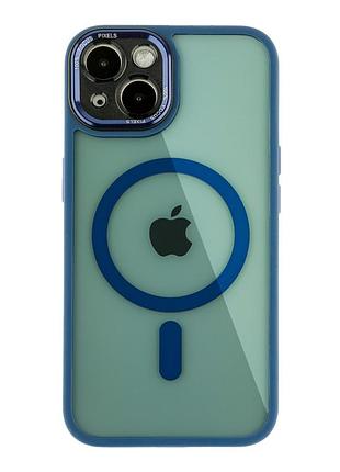 Чехол creative tpu pc metal calais з magsafe для apple iphone 13 dark blue