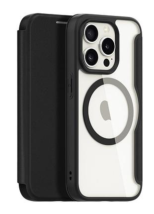 Чехол-книжка dux ducis skin x pro magsafe для iphone 15 pro max black