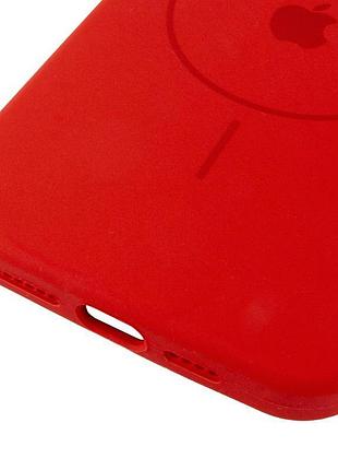 Чехол silicone case full protective (aa) v2 with magsafe для apple iphone 11 pro max (6.5") красный / red 5