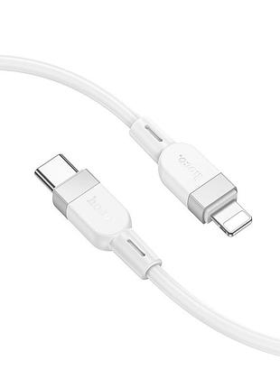 Дата кабель hoco x109 energy silicone type-c to lightning (1m) white 3