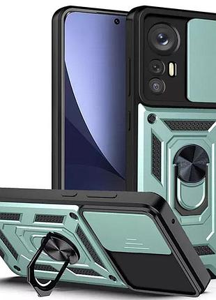 Чехол ummi camshield serge ring для xiaomi 12t / 12t pro зеленый