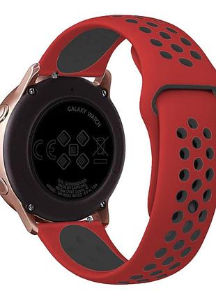 Ремешок universal 20mm silicone n sport для samsung/amazfit/huawei red/black