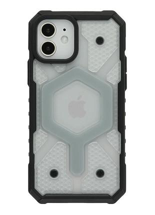 Чехол armorhex tpu pc magnetic case с magsafe для iphone 12/iphone 12 pro transparent grey