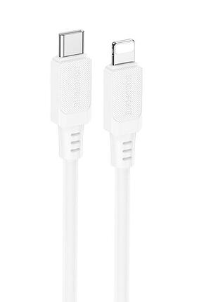 Дата кабель borofone bx115 lotto type-c to lightning 27w (1m) white