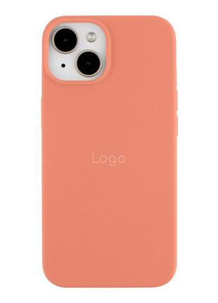 Чехол silicone case full size (aa) для iphone 14 peach