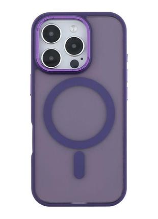 Панель-накладка tpu magsafe goldencis matte apple iphone 16 pro max purple (34880_3343984)