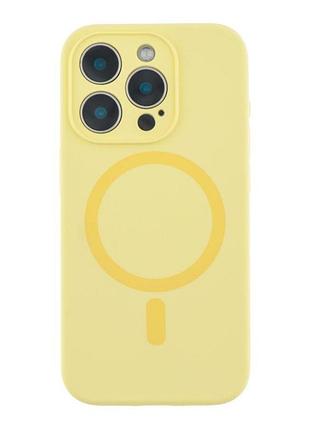 Чехол накладка glow silicone case с рамкой камеры для iphone 15 pro max панель-накладка для телефона с magsafe