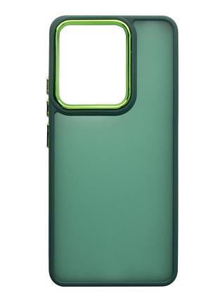 Чехол space ii цветной бампер matte для xiaomi poco m6 pro 4g green
