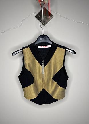 Вінтажна жилетка dirk bikkembergs вовна, бавовна, xxs-xs