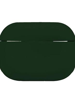 Чехол silicone case с карабином для airpodspro dark green