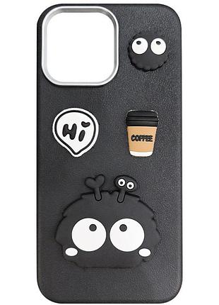 Чохол tpu leather toys для apple iphone 15 (6.1") monster / black