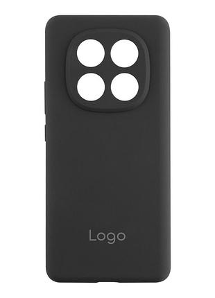 Чехол-накладка liquid silicone (aa) с защитой на камеру для xiaomi redmi note 14 pro 5g/poco x7 5g dark grey