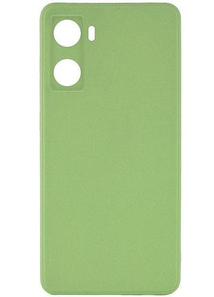 Ультратонка силіконова матова накладка candy full camera для oppo a57s / a77s pistachio