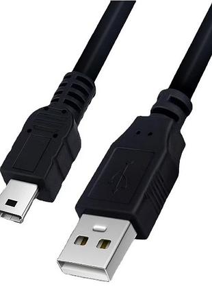 Кабель для заряджання usb wuw type a to mini 2m чорний