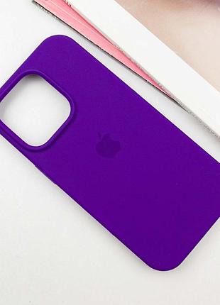 Чохол silicone case full protective (aa) для apple iphone 14 pro (6.1") фіолетовий / ultra violet 2