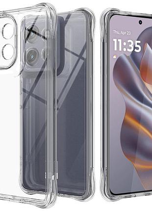 Tpu чехол getman ease logo усиленные углы full camera для motorola moto g15 4g бесцветный (прозрачный)