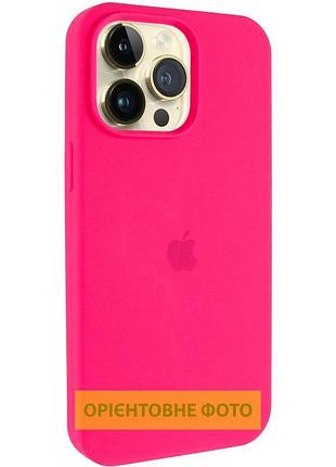 Чохол silicone case (aa) logo with magsafe для apple iphone 16e (6.1") рожевий / barbie pink