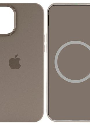 Чохол silicone case (aaa) with magsafe and animation для apple iphone 15 (6.1") коричневий / clay