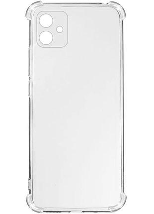 Tpu чохол getman ease logo посилені кути full camera для samsung galaxy a04e безбарвний (прозорий)