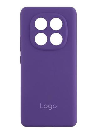 Чехол-накладка liquid silicone (aa) с защитой на камеру для xiaomi redmi note 14 pro 5g/poco x7 5g elegant purple
