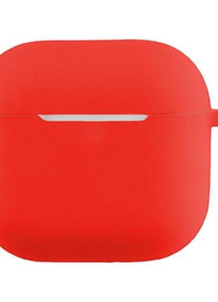 Чехол silicone case с карабином для airpods 4 red
