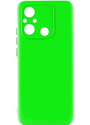 Чохол tpu getman liquid silk full camera для xiaomi redmi 12c салатовий / neon green