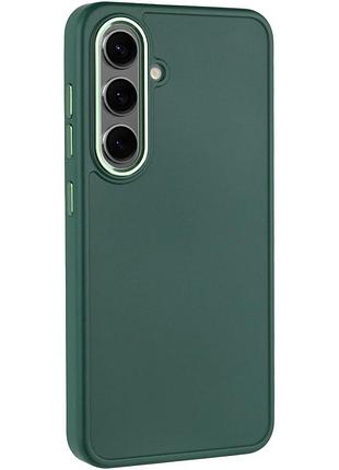 Чехол tpu bonbon metal style для samsung galaxy s23+ (самсунг галакси s23+ ) зеленый / pine green
