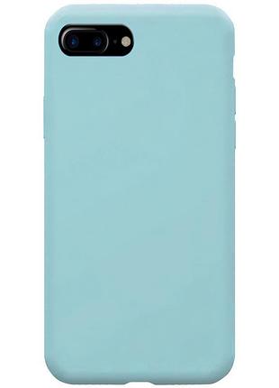 Чехол silicone case full protective (aa) no logo для apple iphone 7 plus / 8 plus (5.5") бирюзовый / turquoise