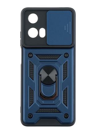 Чохол накладка guard shield armor з кільцем для motorola e14 dark blue