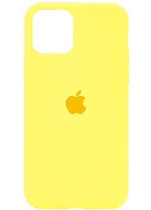 Чохол silicone case full protective (aa) для apple iphone 11 pro max (6.5") жовтий / yellow