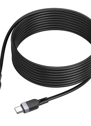 Кабель для заряджання та передавання даних usb hoco x109 silicone pd27w/3a type-c to lightning 3m black