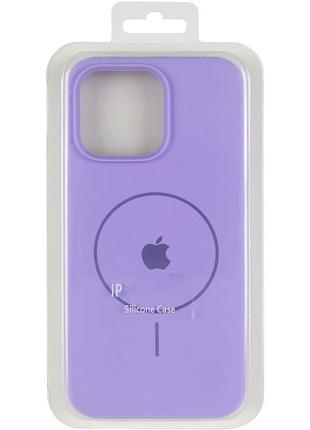 Чехол silicone case full protective (aa) v2 with magsafe для apple iphone 11 pro max (6.5") сиреневый / dasheen 4