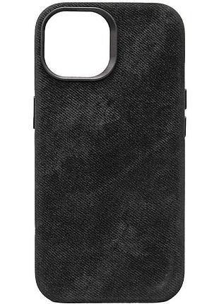 Чохол denim with magsafe для apple iphone 14 (6.1") black