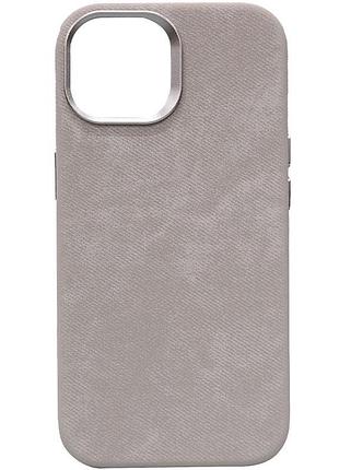 Чехол denim with magsafe для apple iphone 14 (6.1") gray