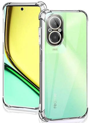 Tpu чехол getman ease logo усиленные углы full camera для realme c67 4g бесцветный (прозрачный)
