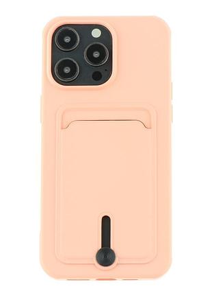 Чехол otterbox colorfull с карманом для карт pocket card для iphone 15 pro max pink sand