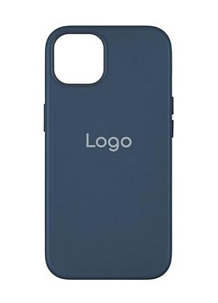 Панель-накладка, чехол magsafe leather case для iphone 15 indigo blue