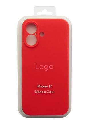 Чехол silicone case full size with frame appleiphone17 панель-накладка для телефона айфон 17 red 3