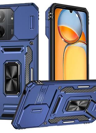 Ударостійкий чохол camshield army ring для xiaomi redmi 13c / poco c65 синій / navy