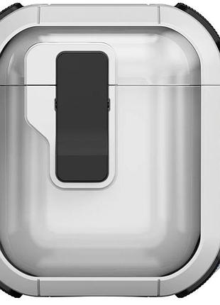 Протиударний захисний чохол locking button кейс для навушників airpods 1/ airpods 2 white
