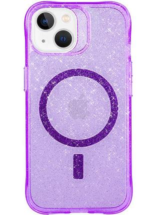 Чехол tpu radiance with magsafe для apple iphone 14 (6.1") purple