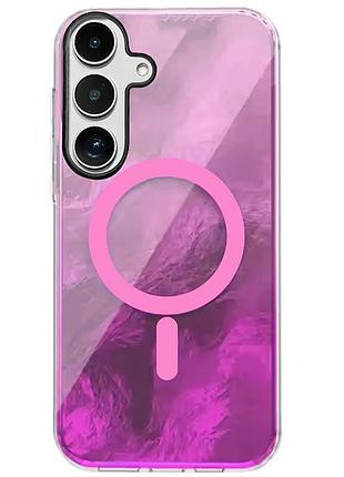 Яскравий чохол shiny mountain (блискуча гора) для samsung galaxy s26 з технологією magfit pink