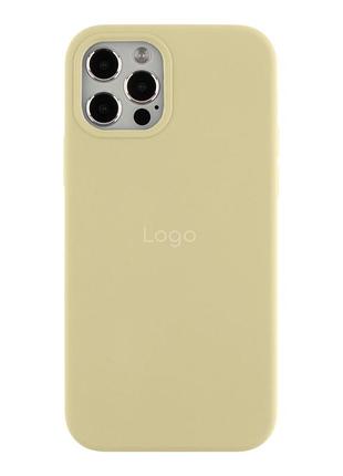 Чехол silicone case (aa) для iphone 12/ iphone 12 pro crem yellow