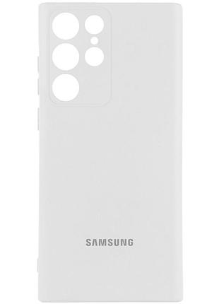 Чехол silicone cover lakshmi full camera (aa) with logo для samsung galaxy s25 ultra белый / white