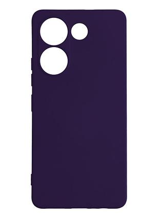 Чехол silicone cover с рамкой камеры (a) для tecno camon 20 pro purple